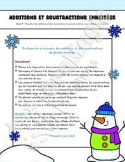 Additions et soustractions enneigées - Additions et soustractions de grands nombres - 4e année.pdf