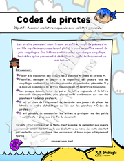 Codes de pirates - Association majuscule et minuscule - Préscolaire et 1re année - 4$.pdf