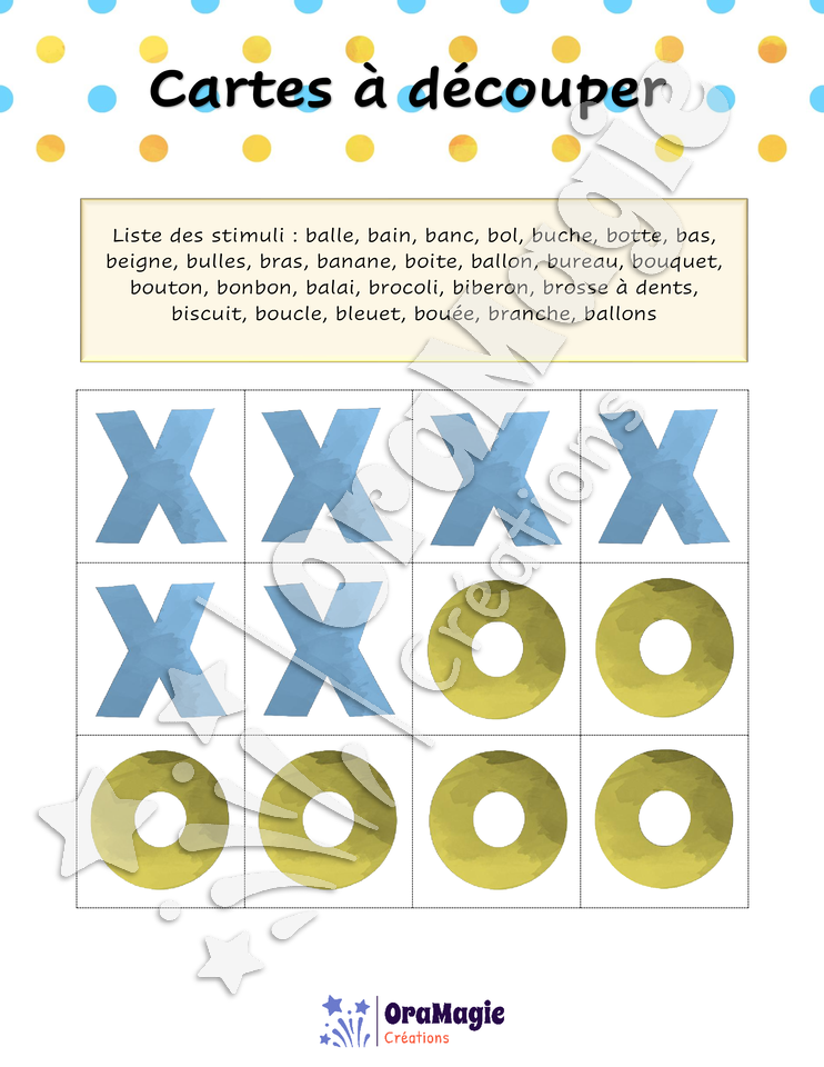 Tic-tac-toe du son -b- position initiale