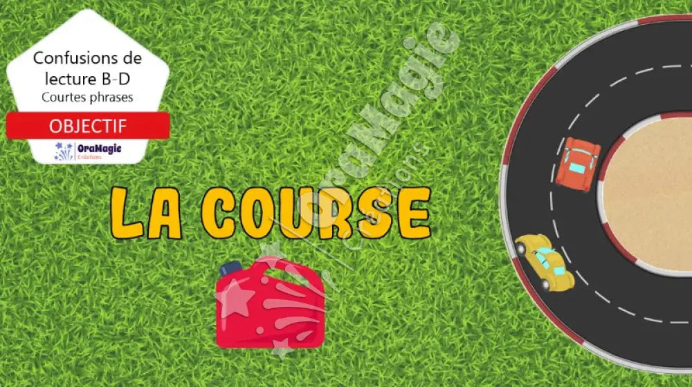 La course - Décodage de phrases - Confusions b-d - Produit numérique