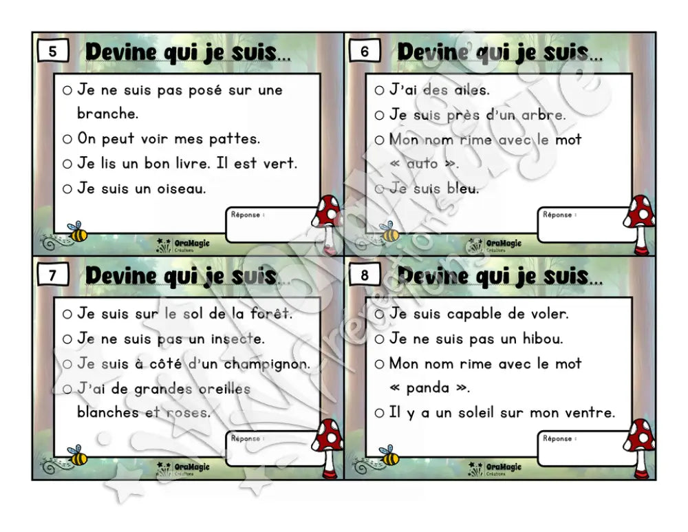La forêt magique - Compréhension de lecture