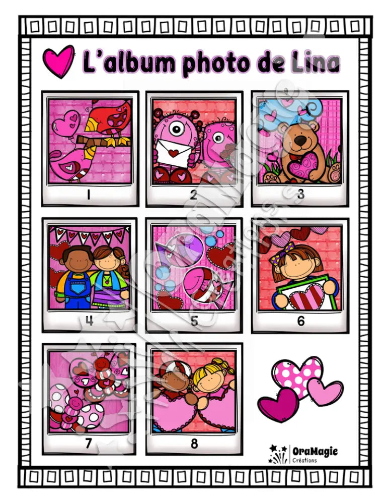 L'album photo de Lina - Comprendre des phrases lues - 2e année