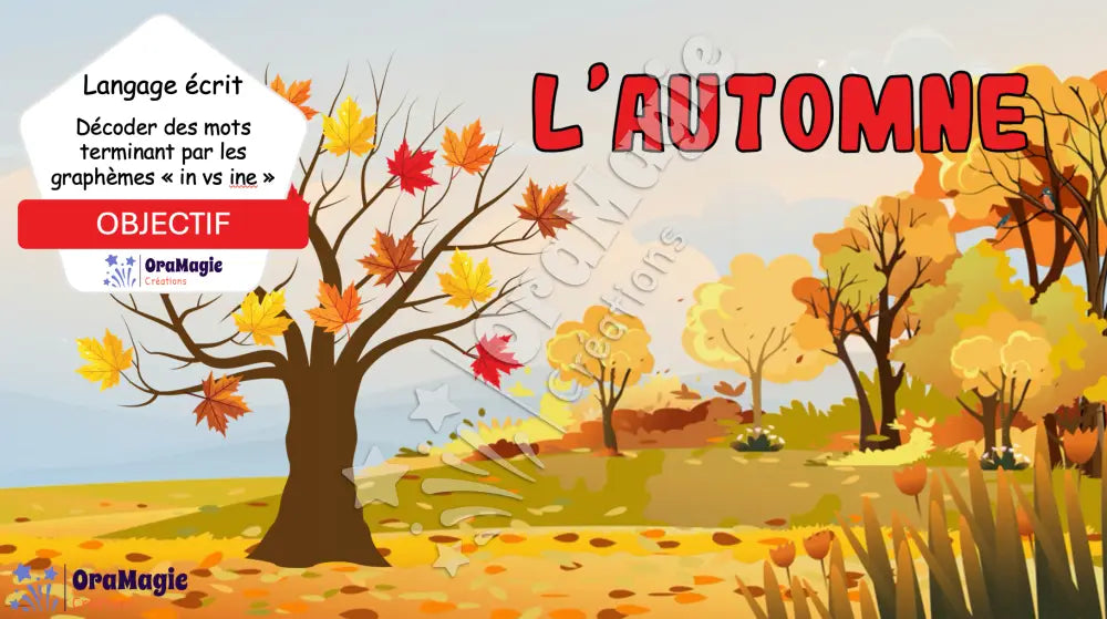 L’automne - Décoder des mots terminant par -in-ine - Produit numérique