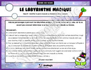 Le labyrinthe magique du genre des noms communs - Thème Hiver - 1re et 2e année.pdf