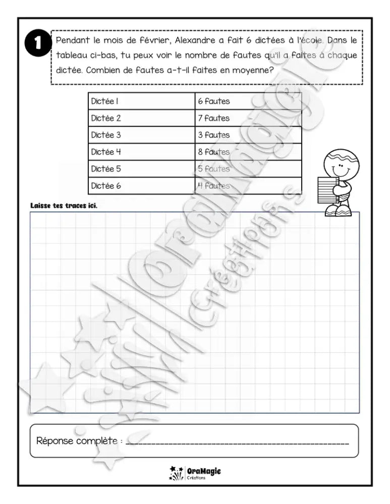 Les aventures mathématiques - Cahier d'exercices - La moyenne arithmétique