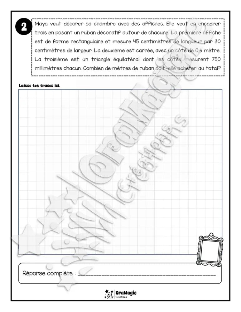 Les aventures mathématiques - Cahier d'exercices - Le périmètre et la conversion de mesure