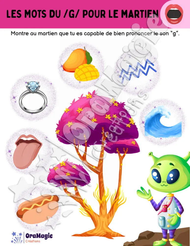 Les mots du -g- pour le martien