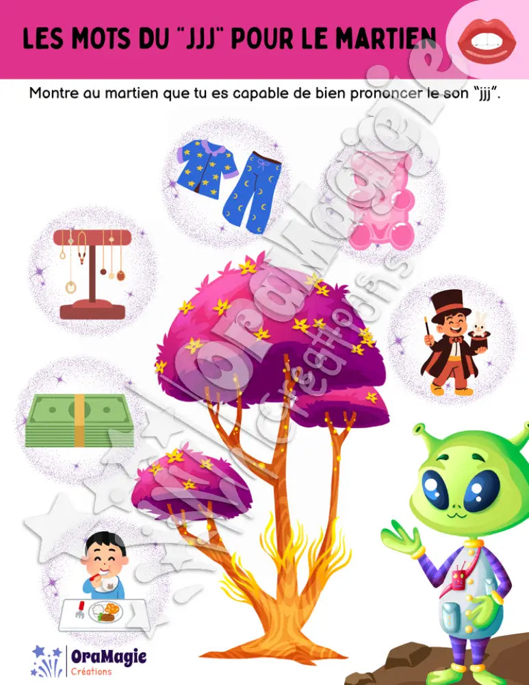 Les mots du -jjj- pour le martien