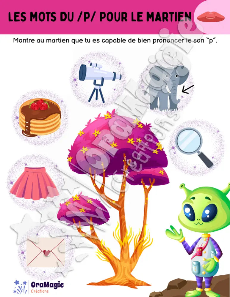 Les mots du -p- pour le martien