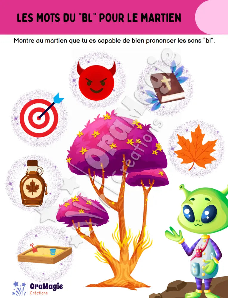 Les mots du -pl-bl- pour le martien - Produit numérique