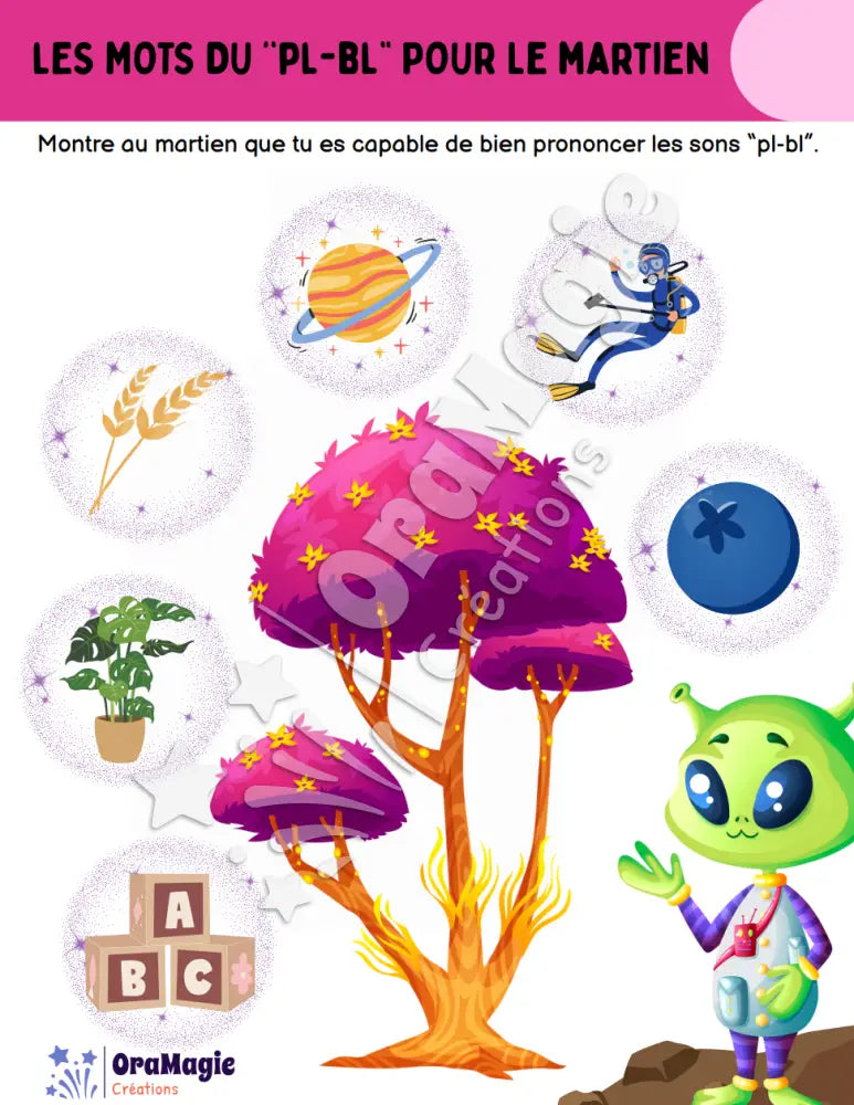 Les mots du -pl-bl- pour le martien - Produit numérique