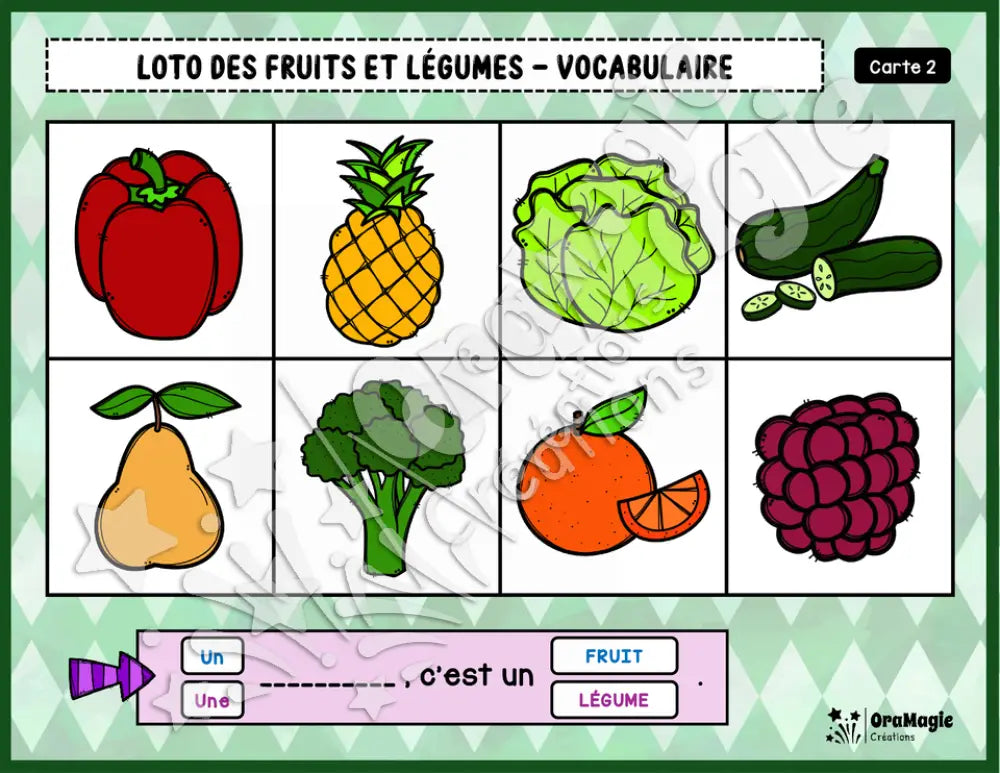 Loto des fruits et légumes
