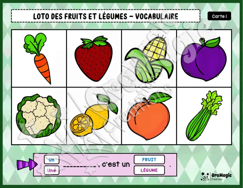 Loto des fruits et légumes