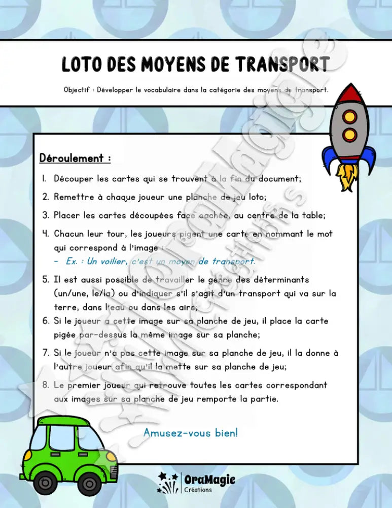 Loto des moyens de transport - Vocabulaire.pdf