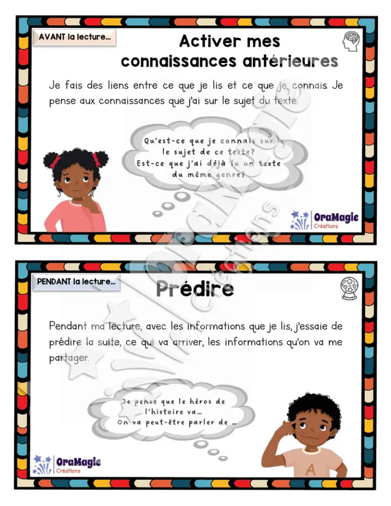 Mes stratégies de lecture - Affiches aide-mémoire