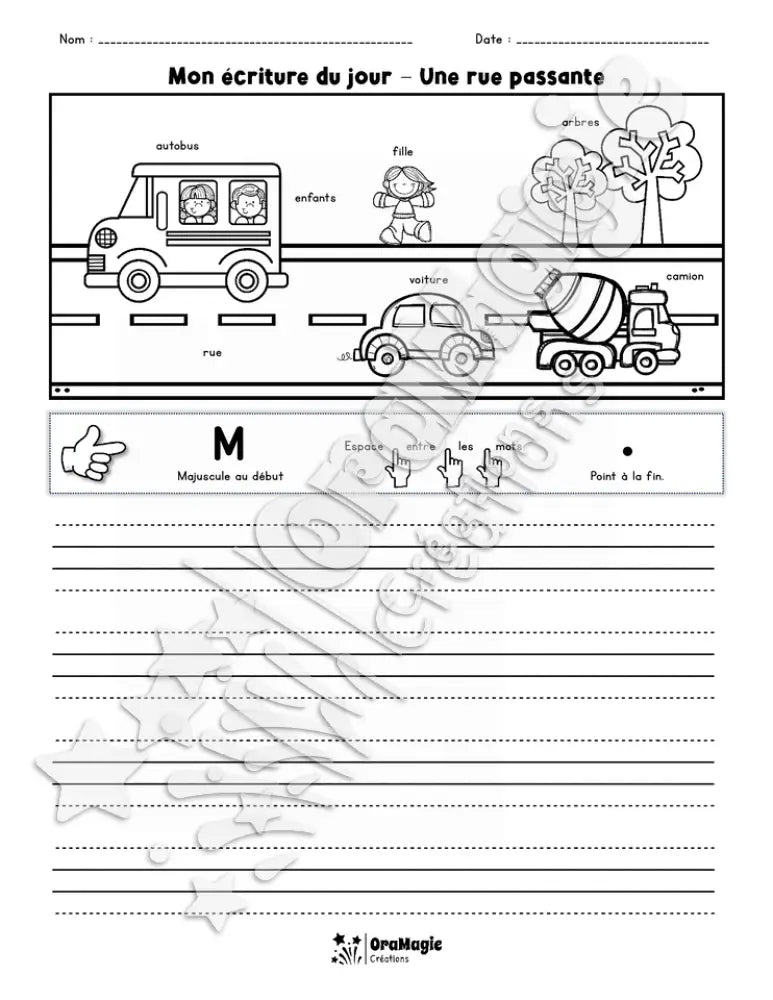 Mon écriture du jour - Une rue passante - 1er cycle.pdf