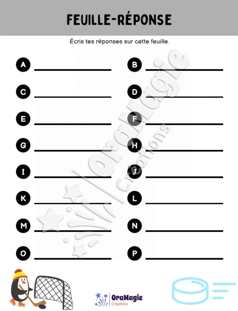 Multiplications de grands nombres - Hockey - 3e et 4e années - Produit numérique