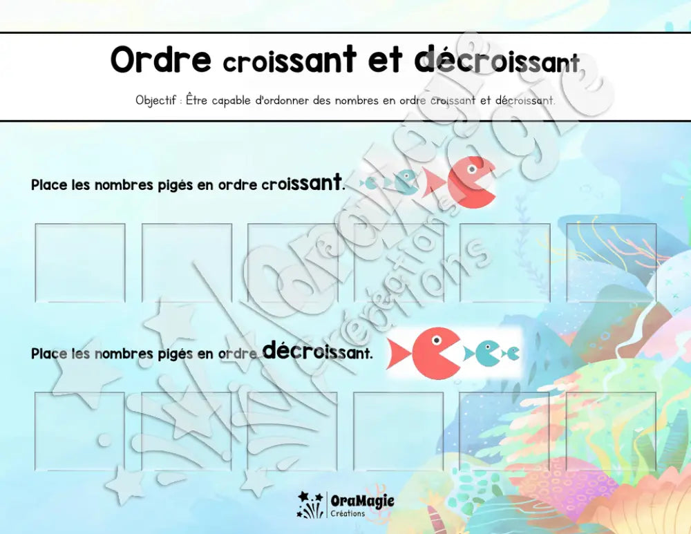 Ordre croissant et décroissant