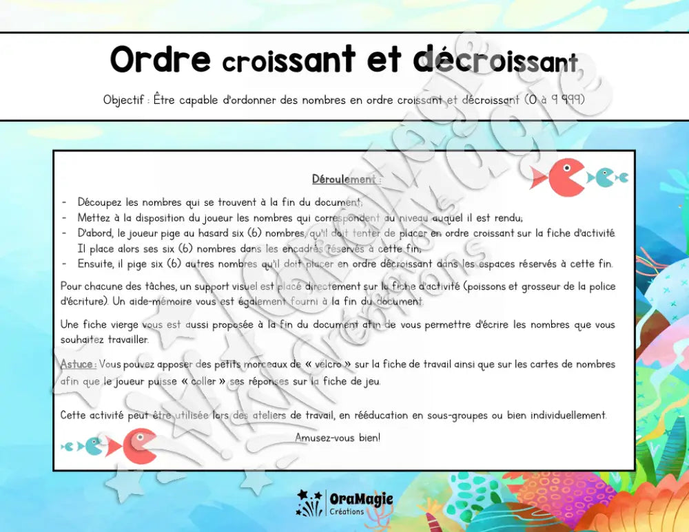 Ordre croissant et décroissant - 3e année primaire.pdf