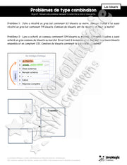 Problèmes de type combinaison simple - Les bleuets - Recherche du tout ou d'une partie - nombres supérieurs à 100.pdf