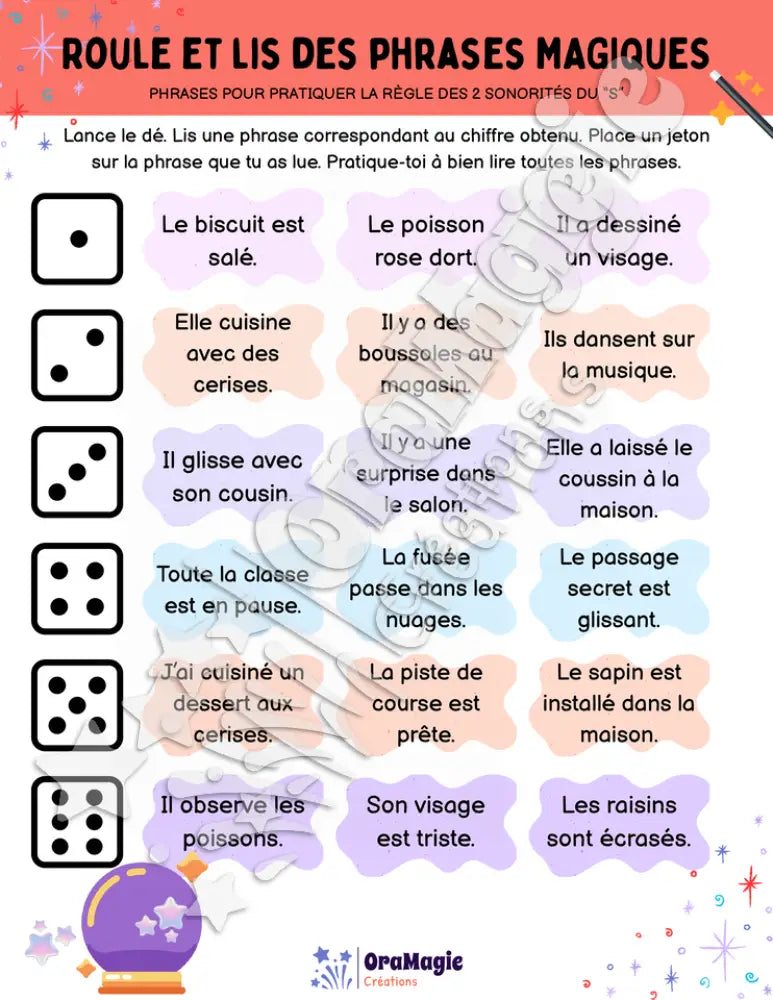 Roule et lis des phrases magiques - règle des 2 sonorités du S (2).pdf