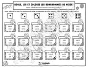 Roule, lis et colorie les bonshommes de neige - Décodage mots CVCV sans sons amoureux - Noël, 1re année, langage écrit.pdf