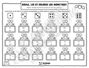 Roule, lis et colorie les monstres - Décodage mots CV sans sons amoureux - Halloween, 1re année, langage écrit.pdf