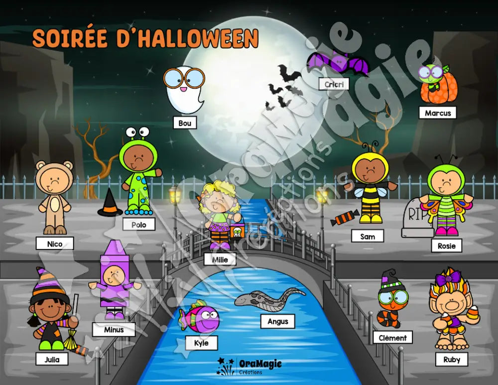 Soirée d'Halloween - Compréhension de lecture - 1re année