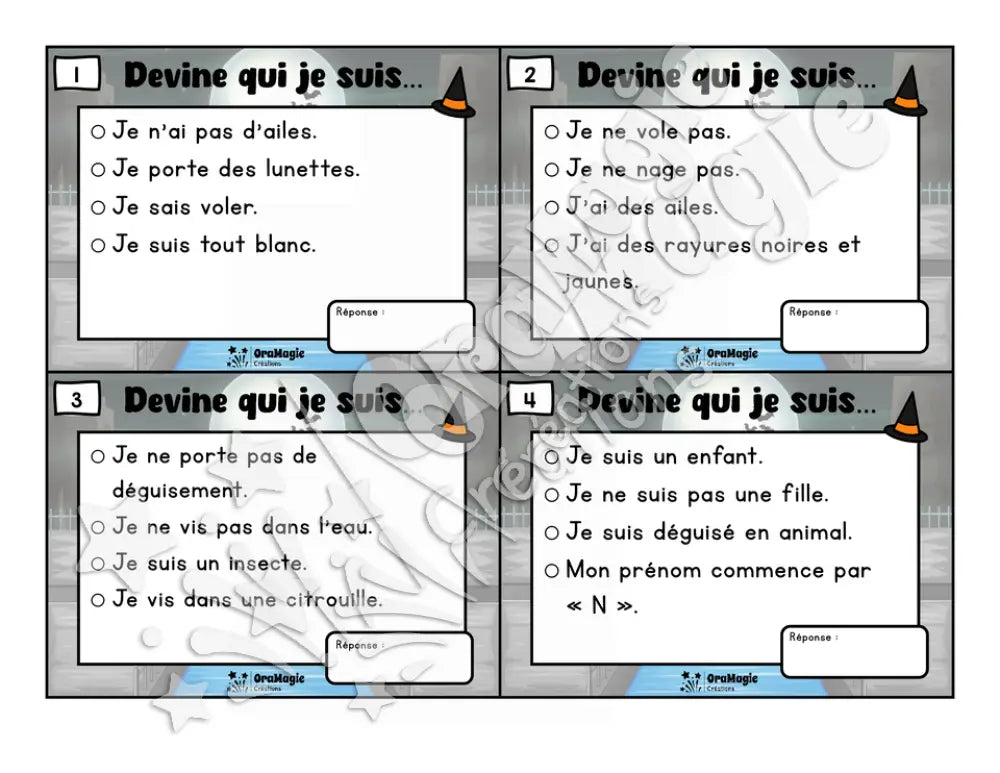 Soirée d'Halloween - Compréhension de lecture - 1re année