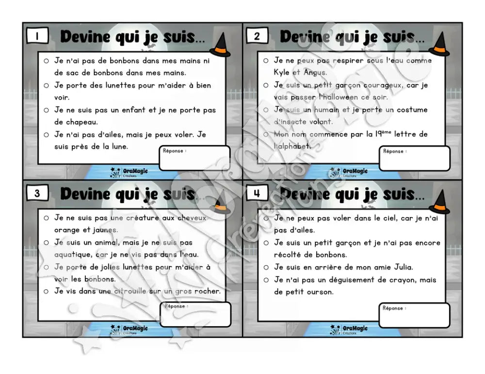 Soirée d'Halloween - Compréhension de lecture - 2e année