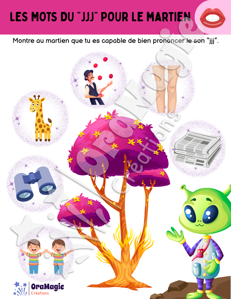 Les mots du -jjj- pour le martien