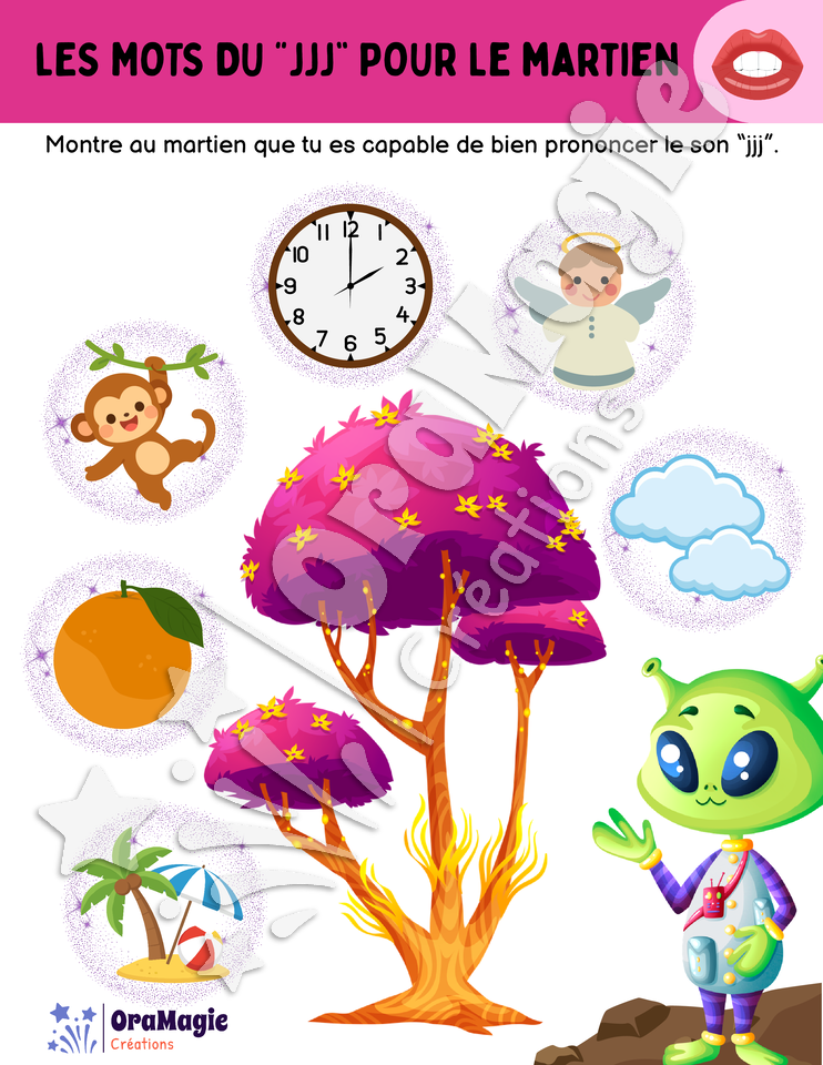 Les mots du -jjj- pour le martien