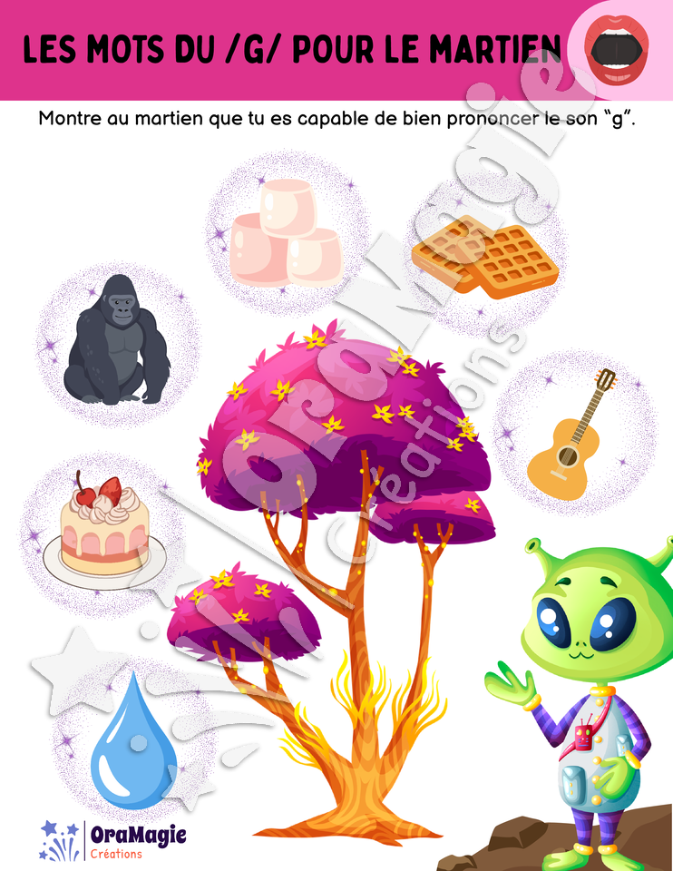 Les mots du -g- pour le martien