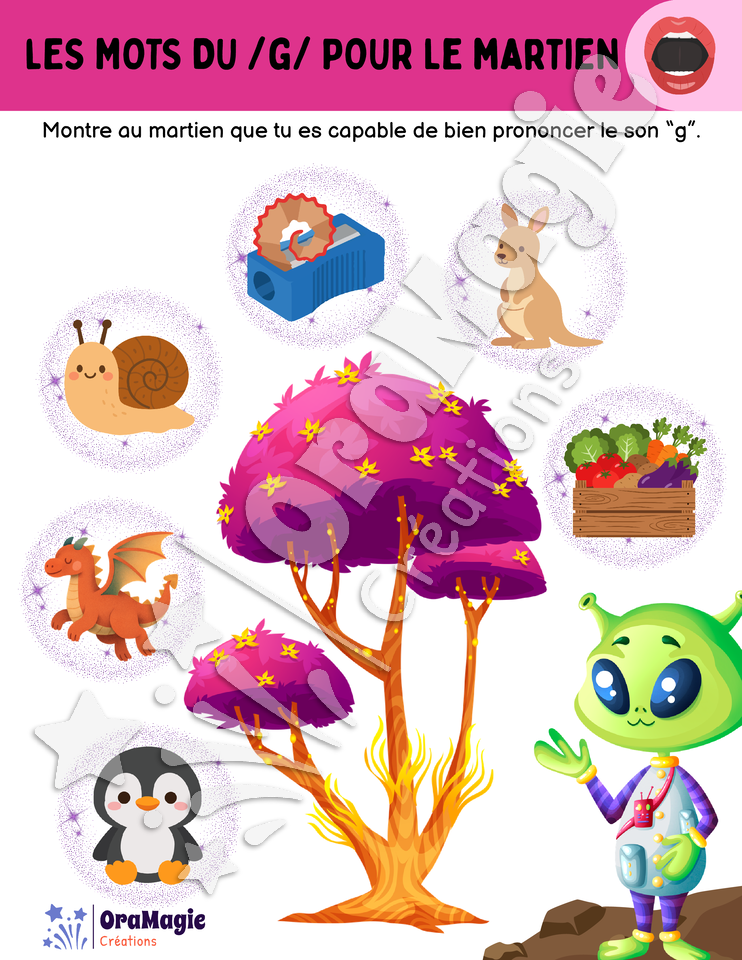 Les mots du -g- pour le martien