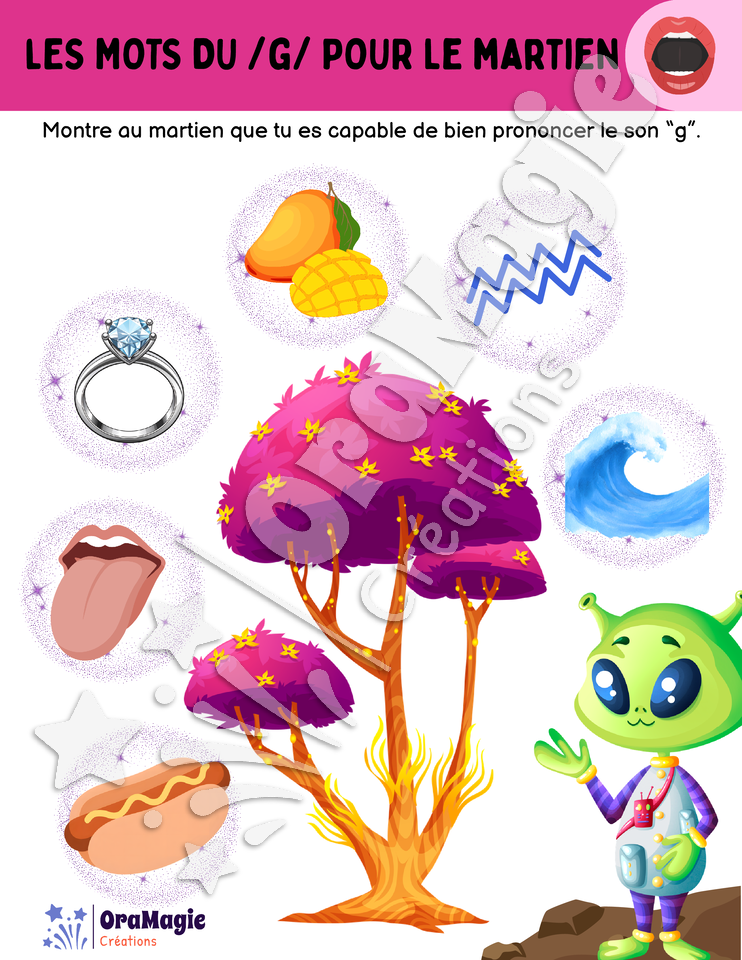 Les mots du -g- pour le martien
