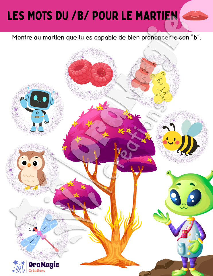 Les mots du -b- pour le martien