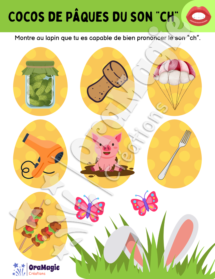 Cocos de Pâques du son -ch-