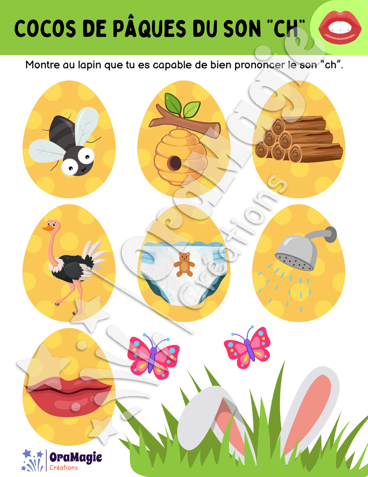 Cocos de Pâques du son -ch-