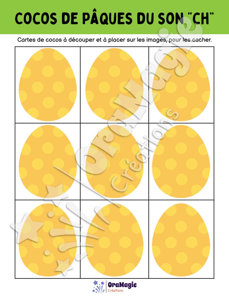 Cocos de Pâques du son -ch-