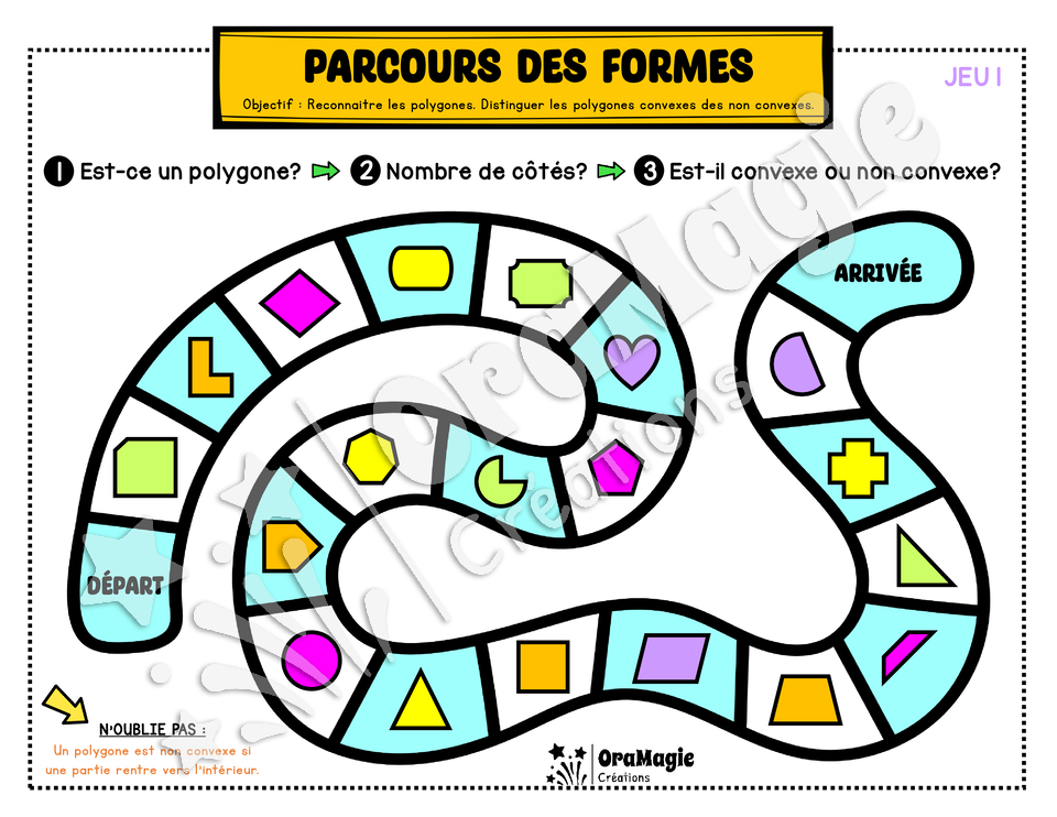 Parcours des formes - Géométrie, polygones, convexe