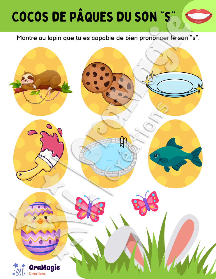 Cocos de Pâques du son -s-