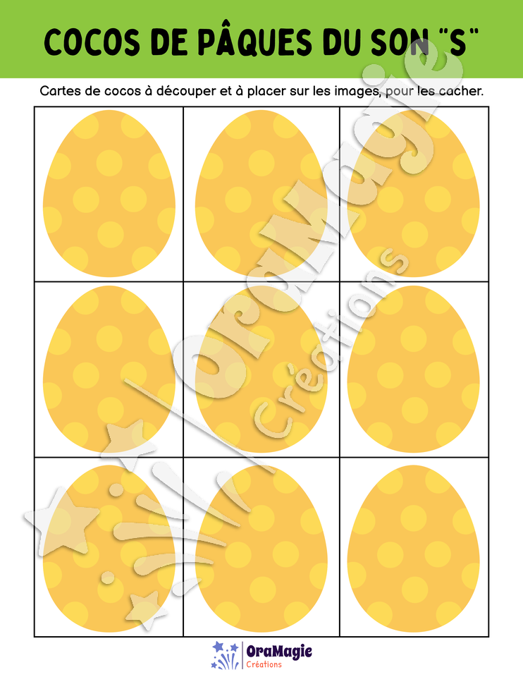 Cocos de Pâques du son -s-
