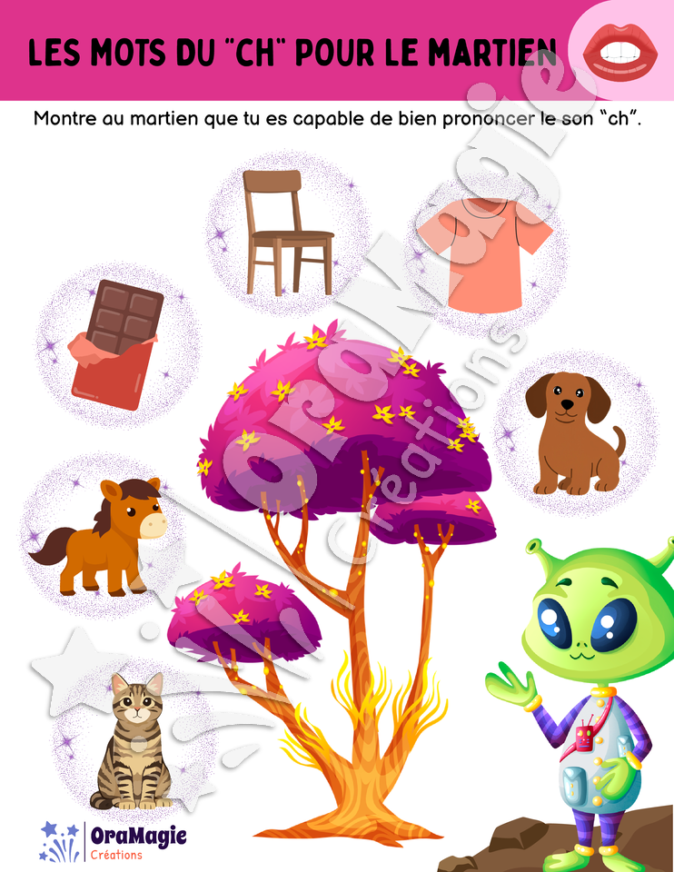 Les mots du -ch- pour le martien