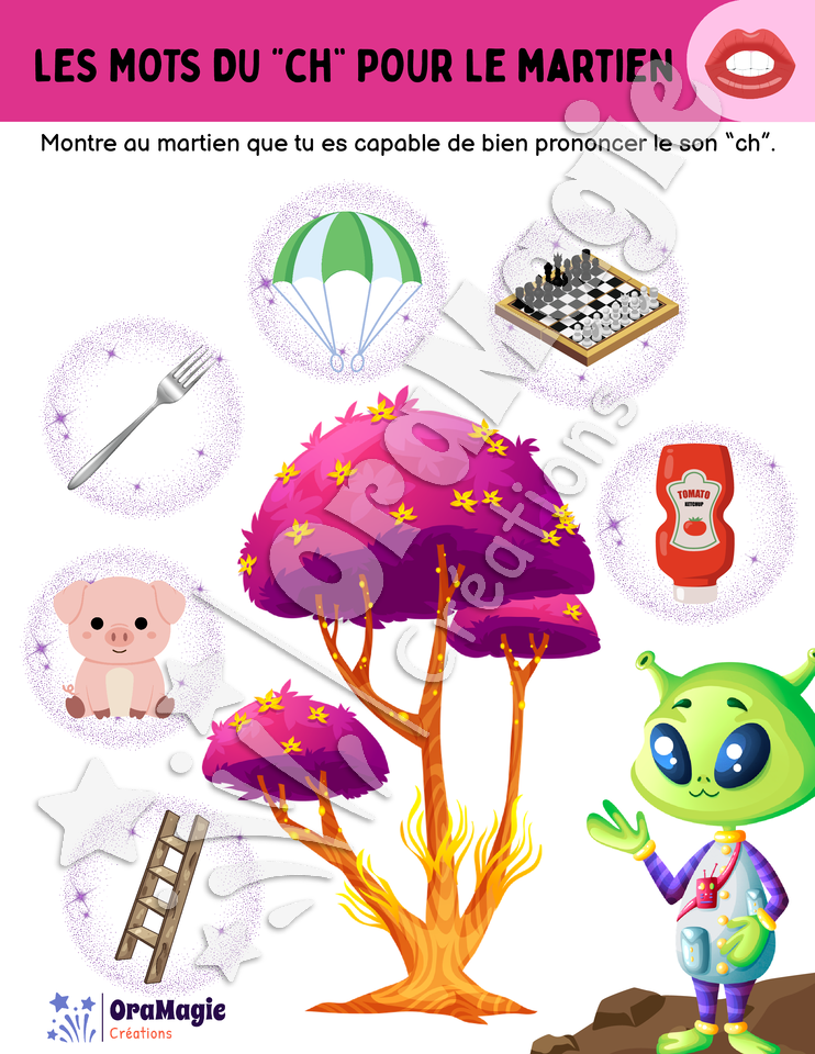 Les mots du -ch- pour le martien