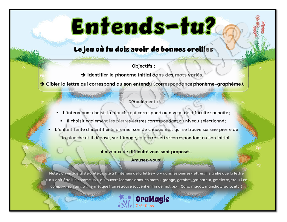 Entends-tu - Identification du phonème initial de mots