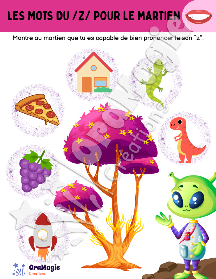 Les mots du -z- pour le martien