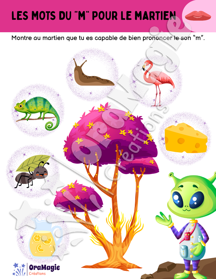 Les mots du -m- pour le martien