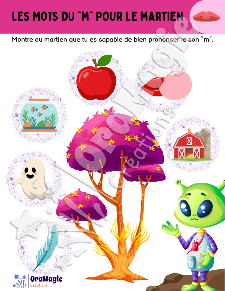 Les mots du -m- pour le martien