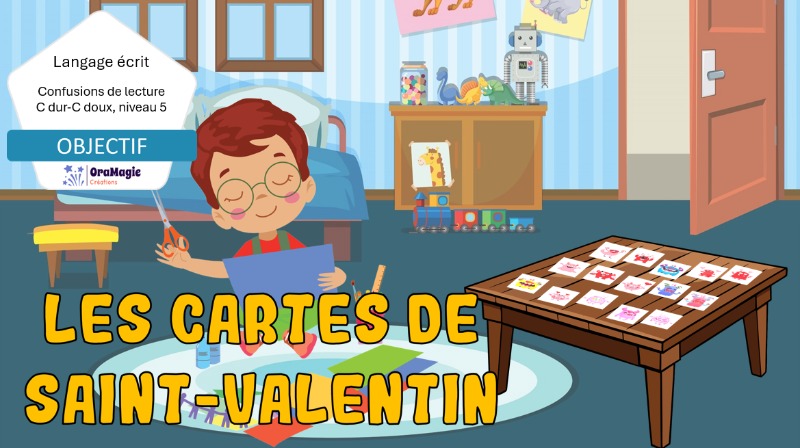 Confusion c dur - c doux - Niveau 5 - Les cartes de Saint-Valentin