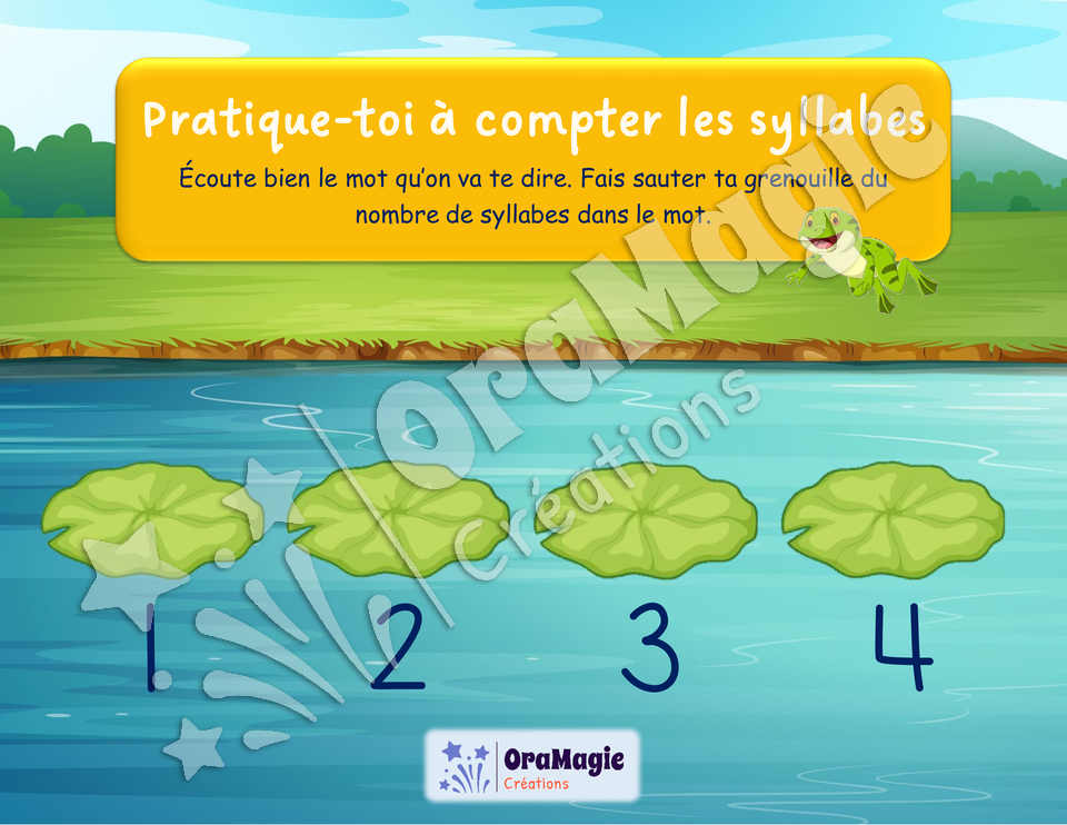 Segmentation syllabique Les grenouilles